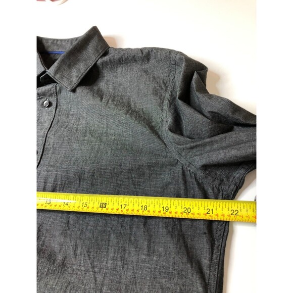 APT. 9 Men’s Slim Fit Long Sleeve Button Up Shirt Dark Gray Medium - Picture 6 of 9